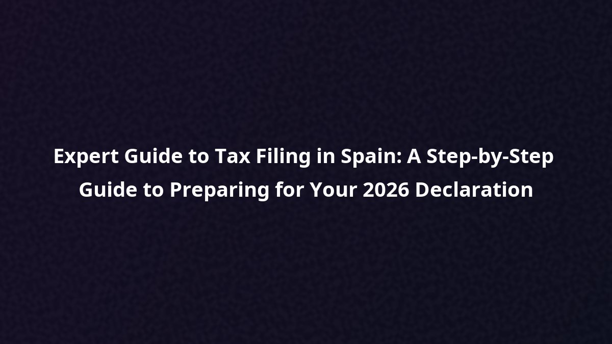Expert Guide to Tax Filing in Spain: A Step-by-Step Guide to Preparing ...