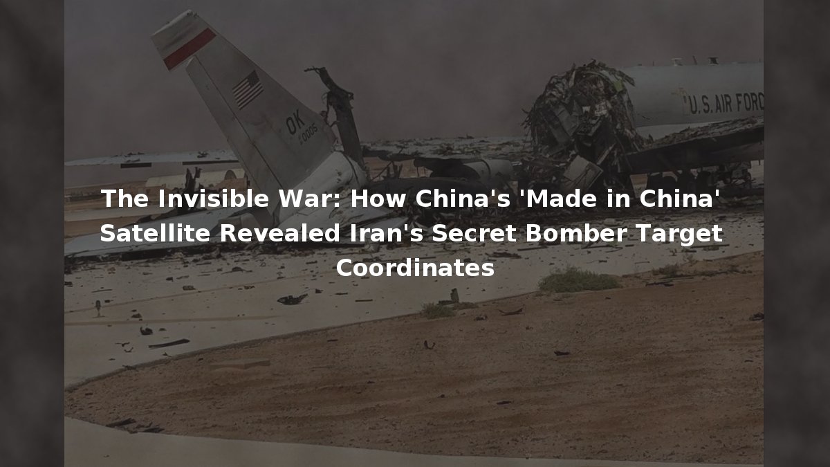 The Invisible War: How China's 'Made in China' Satellite Revealed Iran ...