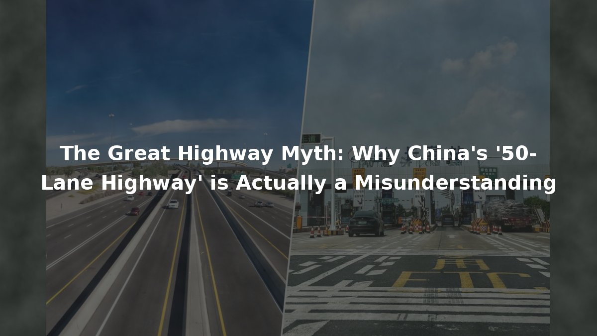 The Great Highway Myth: Why China's '50-Lane Highway' is Actually a ...