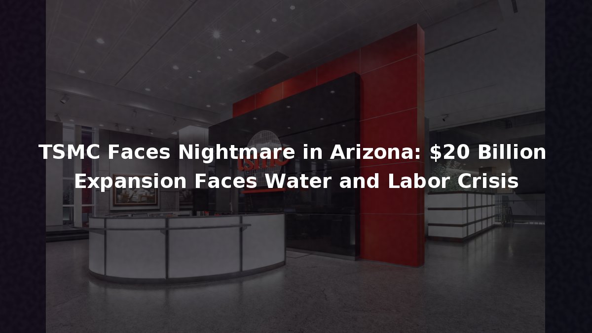 TSMC Faces Nightmare in Arizona: $20 Billion Expansion Faces Water and ...