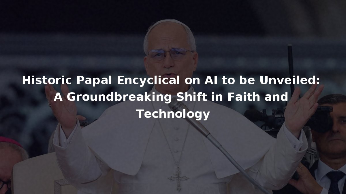 Historic Papal Encyclical on AI to be Unveiled: A Groundbreaking Shift ...