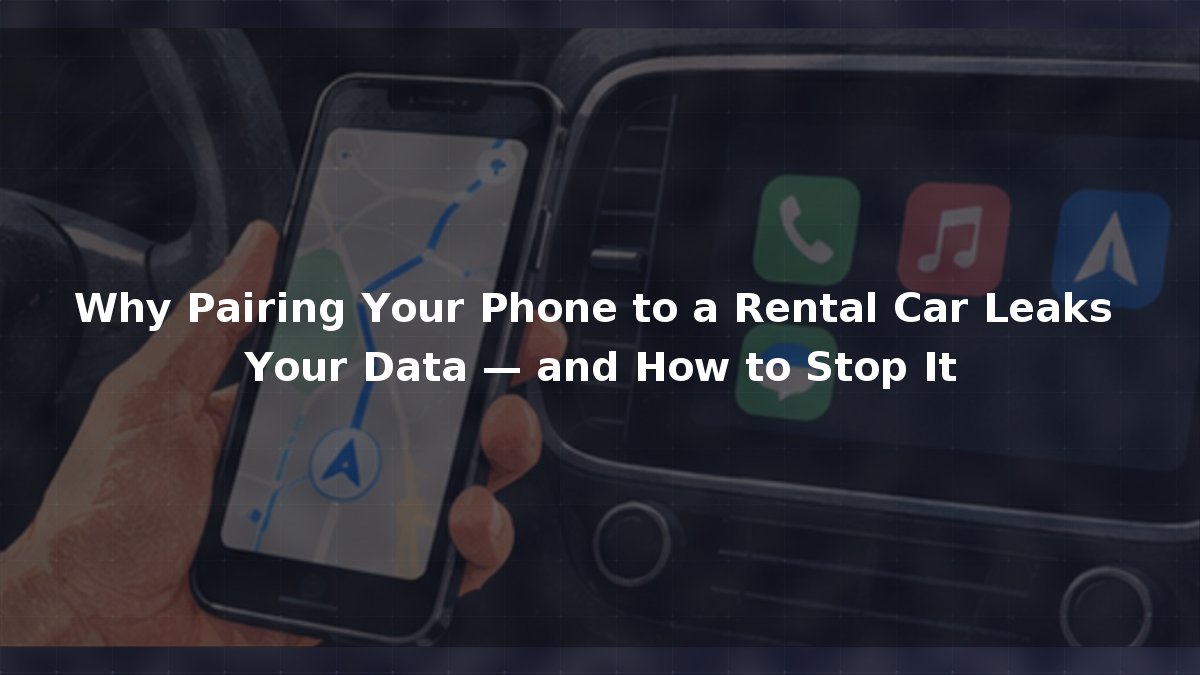 Why Pairing Your Phone to a Rental Car Leaks Your Data — and How to Stop It
