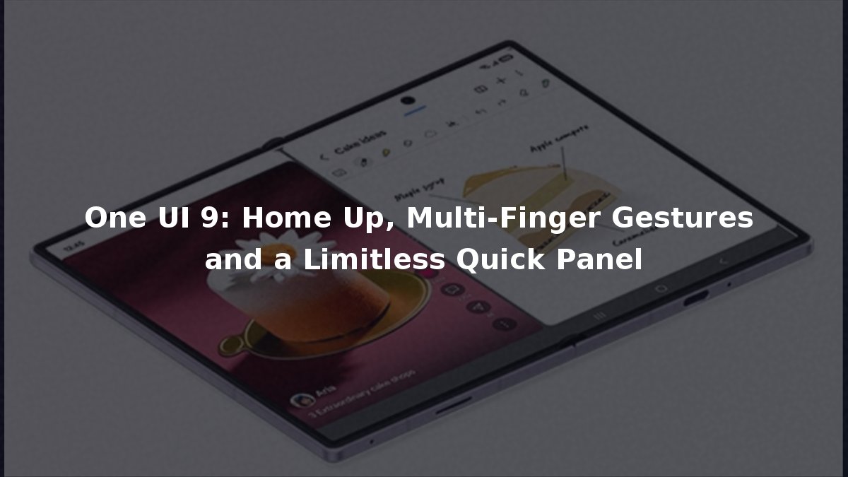 One UI 9: Home Up, Multi-Finger Gestures and a Limitless Quick Panel