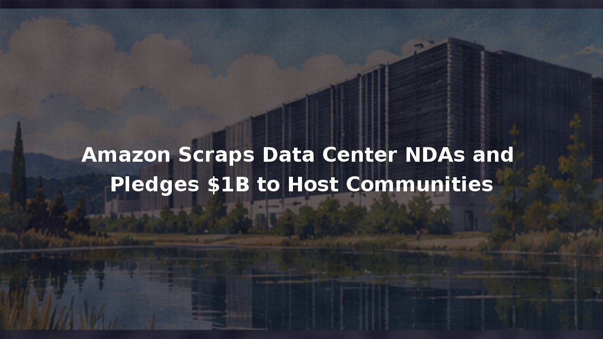 Amazon Scraps Data Center NDAs and Pledges B to Host Communities