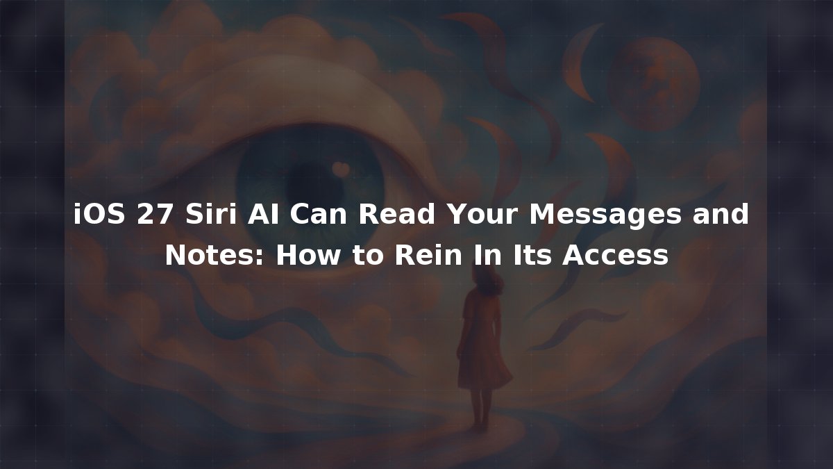 iOS 27 Siri AI Can Read Your Messages and Notes: How to Rein In Its Access
