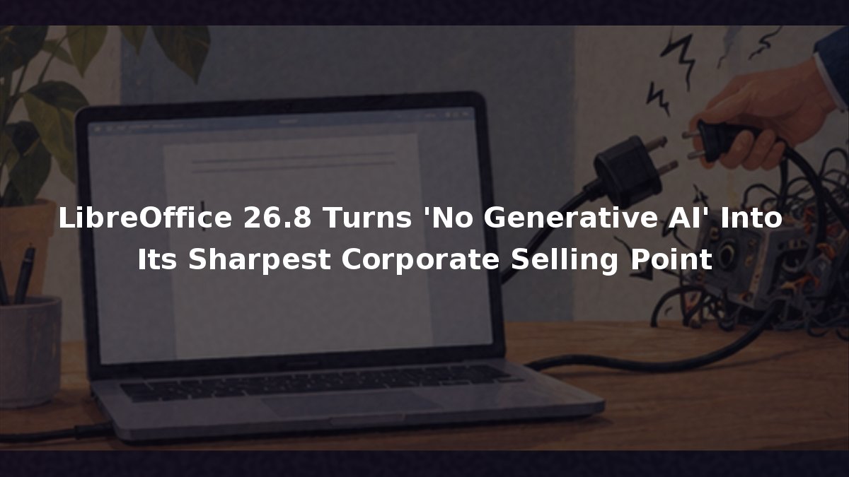 LibreOffice 26.8 Turns ‘No Generative AI’ Into Its Sharpest Corporate Selling Point