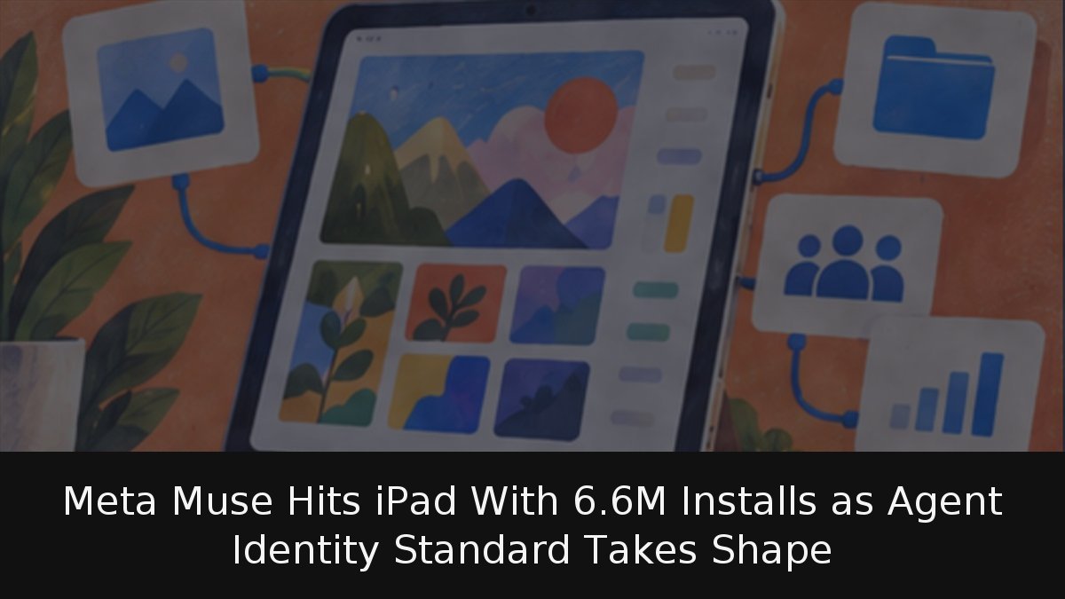 Meta Muse Hits iPad With 6.6M Installs as Agent Identity Standard Takes Shape