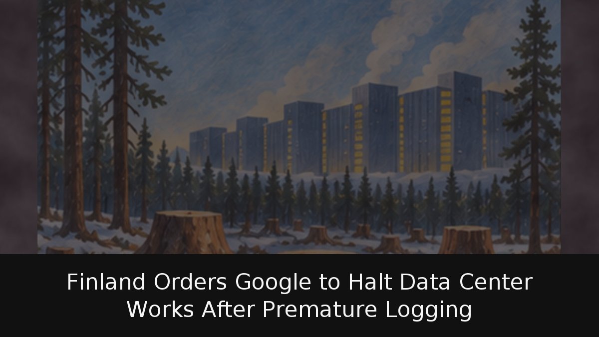 Finland Orders Google to Halt Data Center Works After Premature Logging