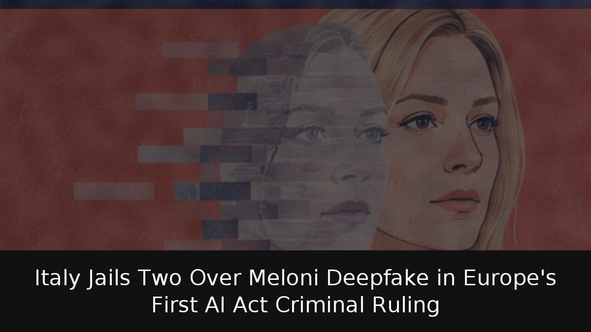 Italy Jails Two Over Meloni Deepfake in Europe’s First AI Act Criminal Ruling