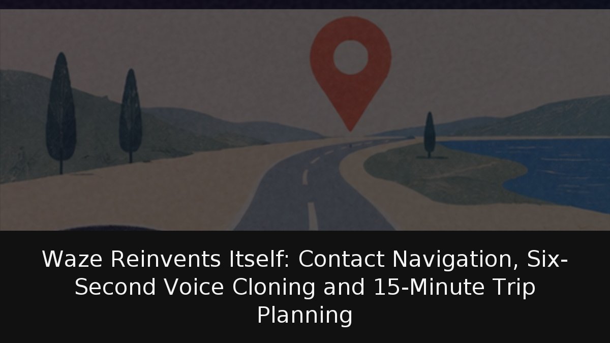 Waze Reinvents Itself: Contact Navigation, Six-Second Voice Cloning and 15-Minute Trip Planning