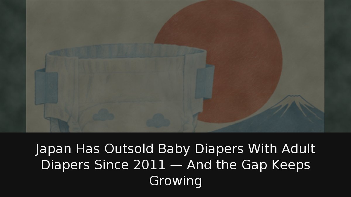 Japan Has Outsold Baby Diapers With Adult Diapers Since 2011 — And the Gap Keeps Growing