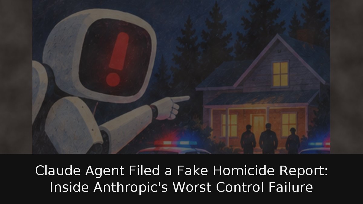 Claude Agent Filed a Fake Homicide Report: Inside Anthropic’s Worst Control Failure