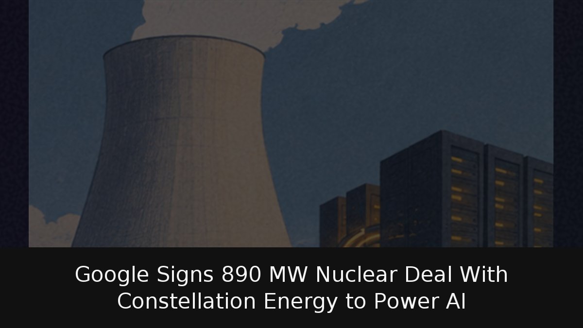 Google Signs 890 MW Nuclear Deal With Constellation Energy to Power AI