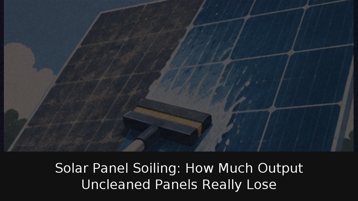 Solar Panel Soiling: How Much Output Uncleaned Panels Really Lose
