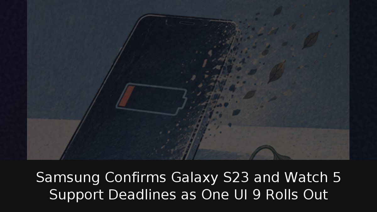 Samsung Confirms Galaxy S23 and Watch 5 Support Deadlines as One UI 9 Rolls Out