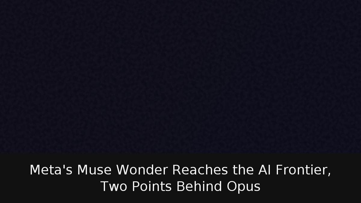 Meta’s Muse Wonder Reaches the AI Frontier, Two Points Behind Opus
