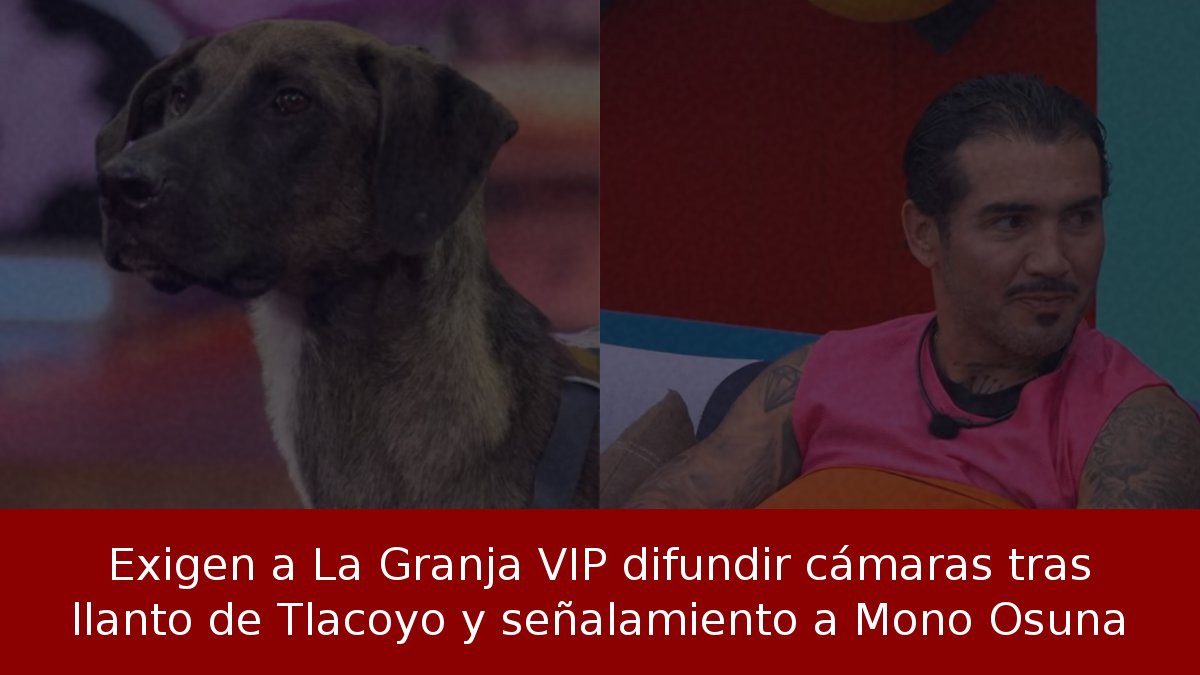 Exigen a La Granja VIP difundir cámaras tras llanto de Tlacoyo y señalamiento a Mono Osuna