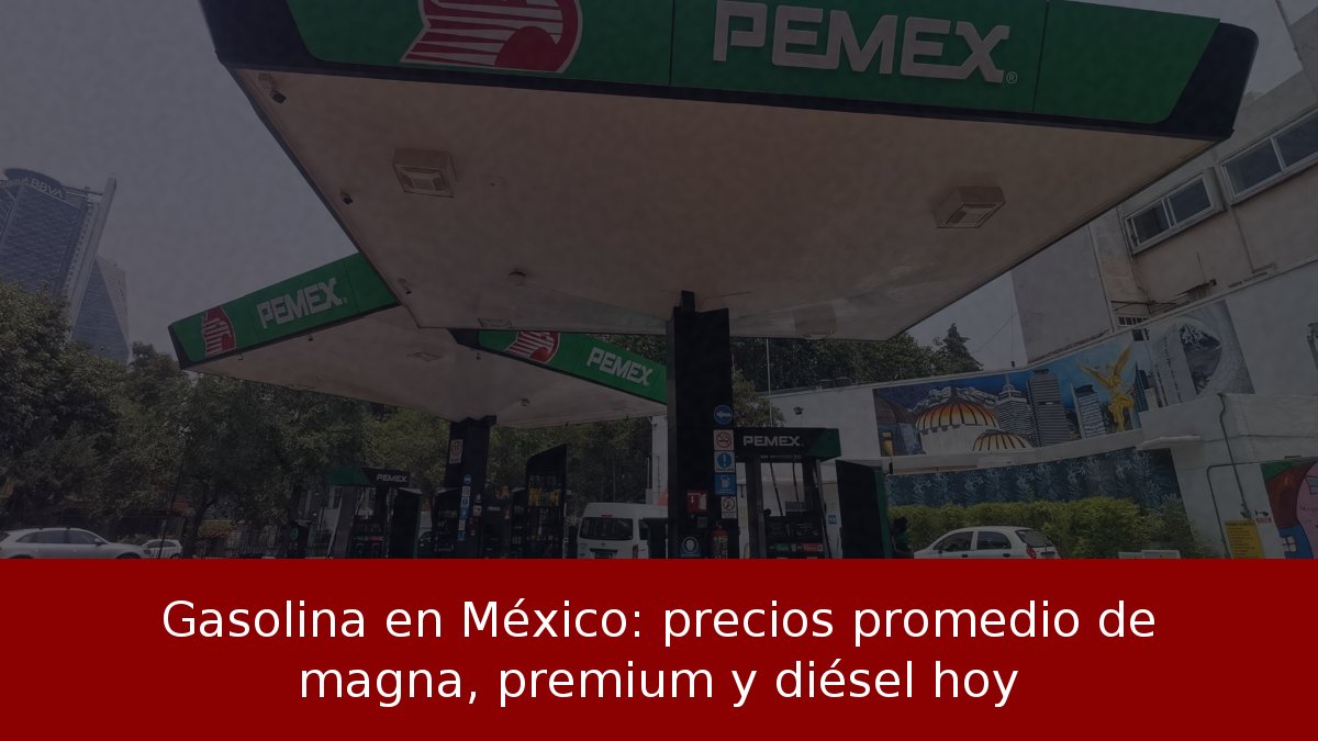 Gasolina en México: precios promedio de magna, premium y diésel hoy