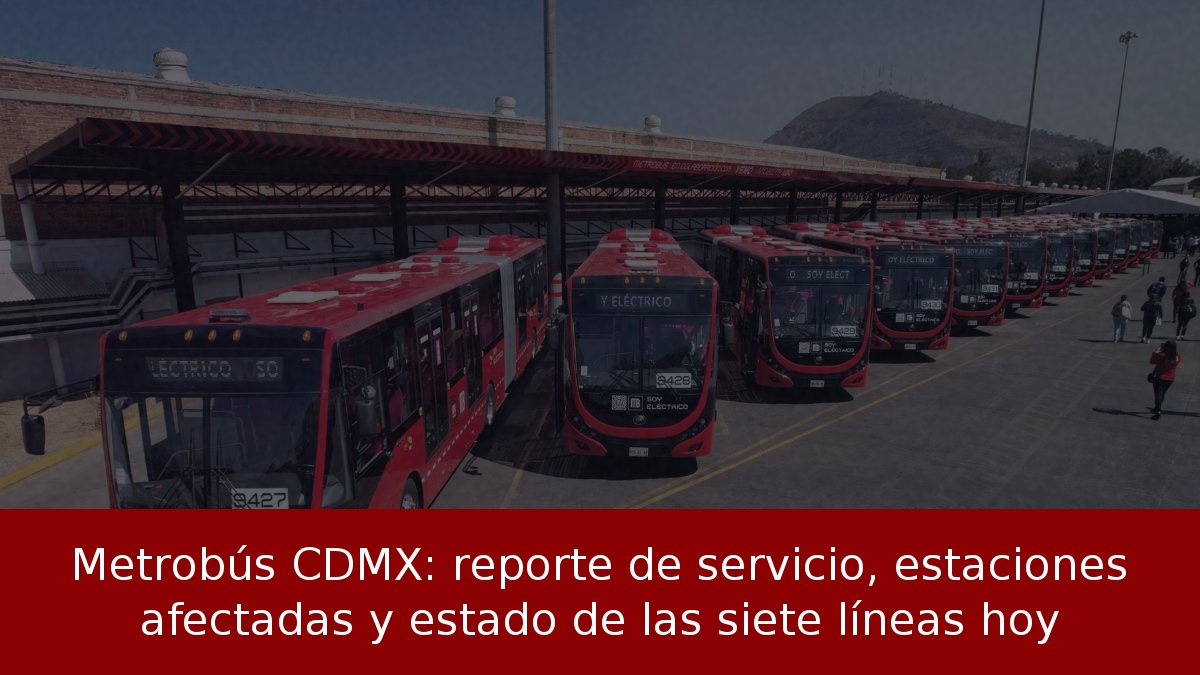 Metrobús CDMX: reporte de servicio, estaciones afectadas y estado de las siete líneas hoy