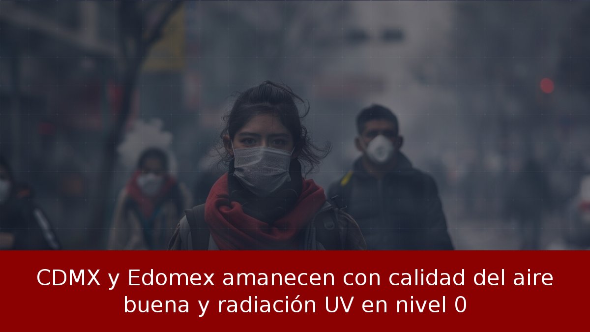 CDMX y Edomex amanecen con calidad del aire buena y radiación UV en nivel 0