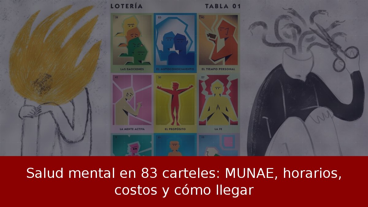 Salud mental en 83 carteles: MUNAE, horarios, costos y cómo llegar