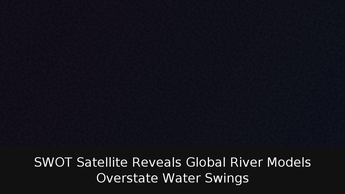 SWOT Satellite Reveals Global River Models Overstate Water Swings