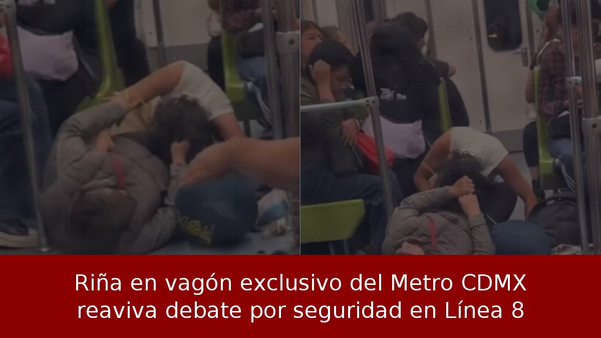 Riña en vagón exclusivo del Metro CDMX reaviva debate por seguridad en Línea 8