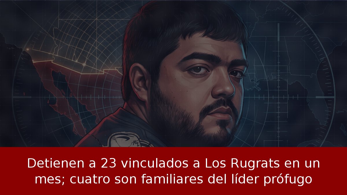 Detienen a 23 vinculados a Los Rugrats en un mes; cuatro son familiares del líder prófugo