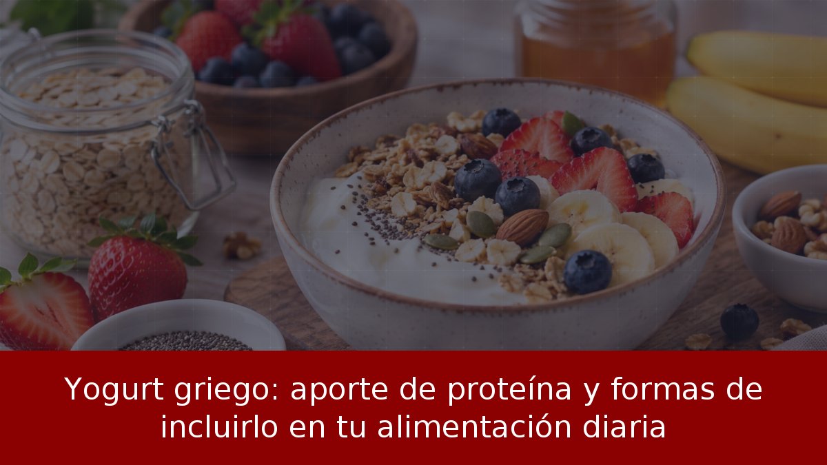 Yogurt griego: aporte de proteína y formas de incluirlo en tu alimentación diaria