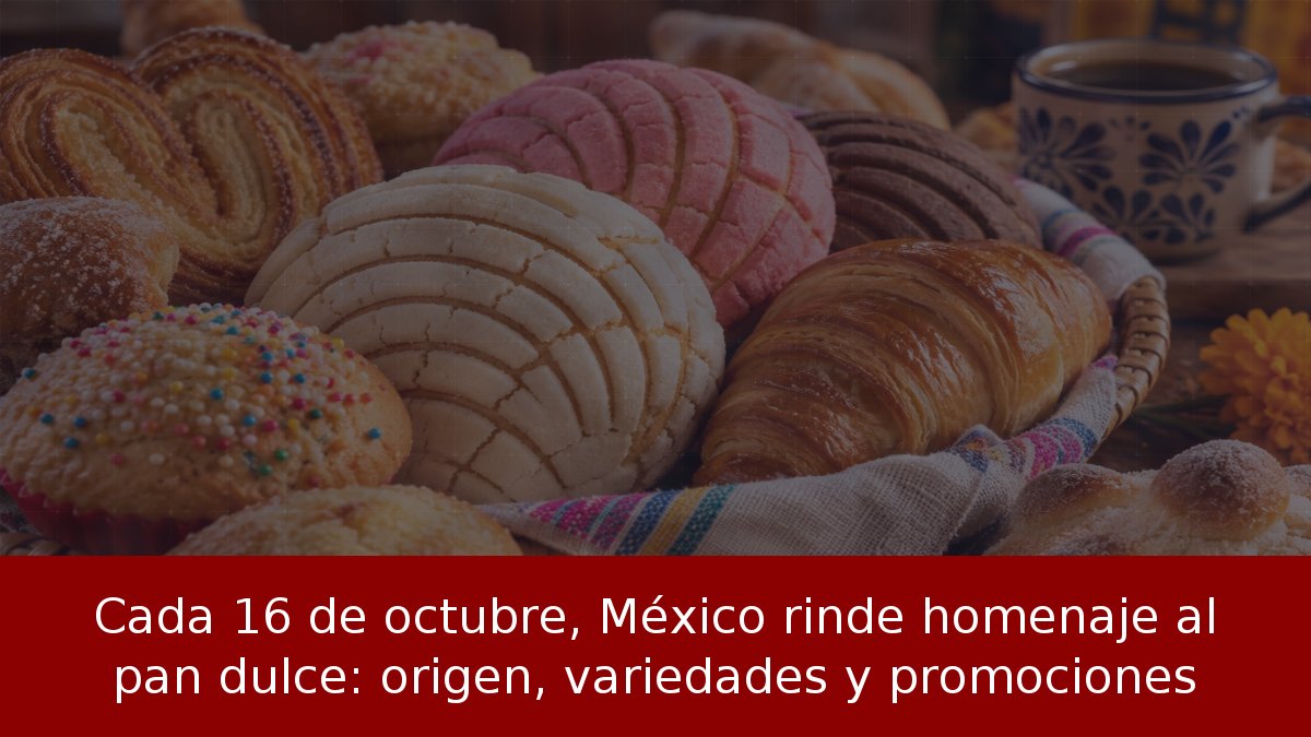 Cada 16 de octubre, México rinde homenaje al pan dulce: origen, variedades y promociones