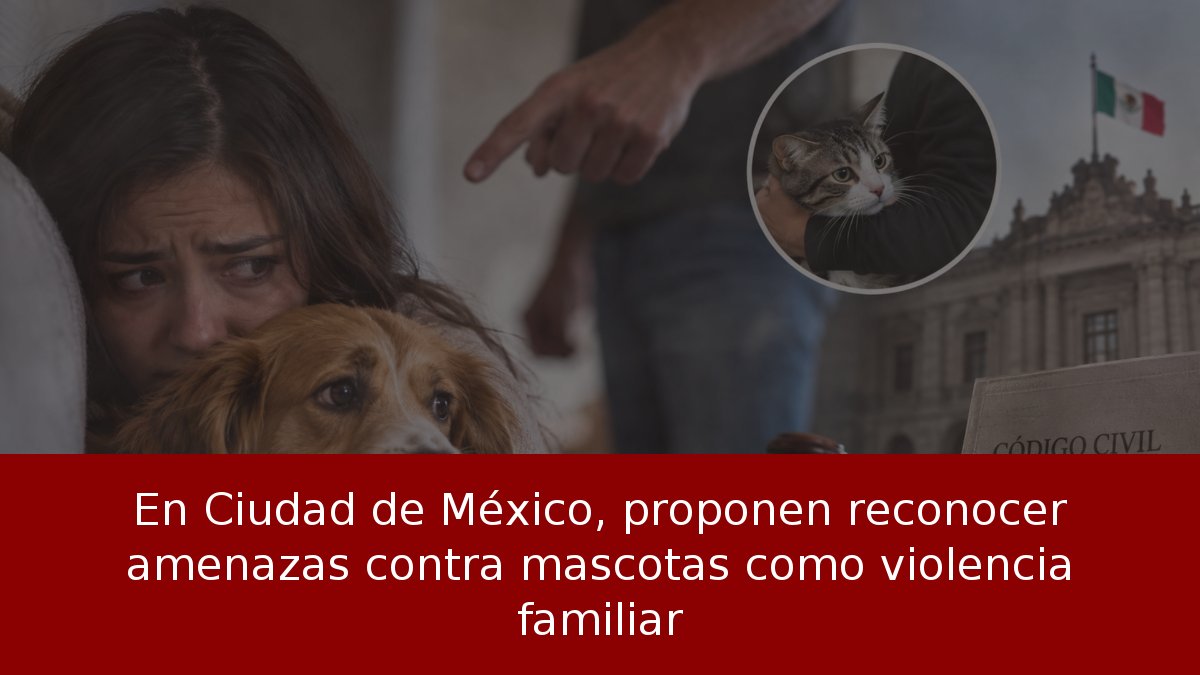 En Ciudad de México, proponen reconocer amenazas contra mascotas como violencia familiar