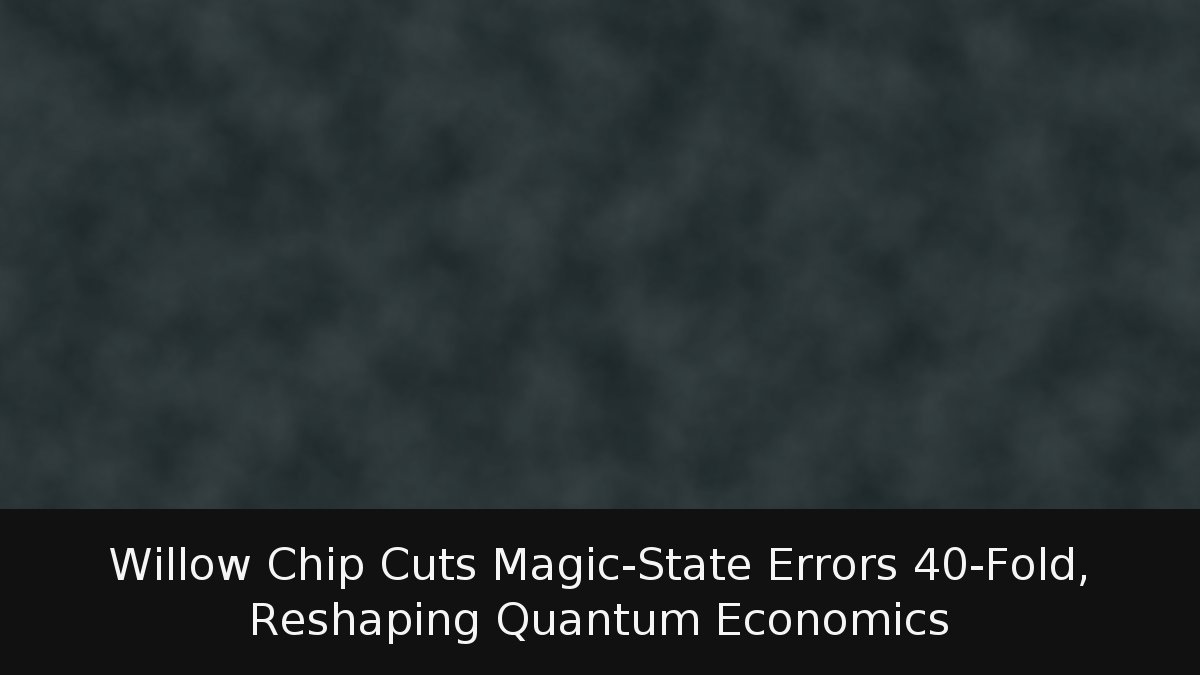 Willow Chip Cuts Magic-State Errors 40-Fold, Reshaping Quantum Economics