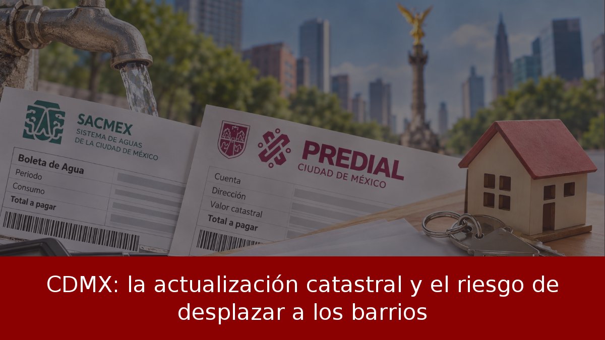 CDMX: la actualización catastral y el riesgo de desplazar a los barrios