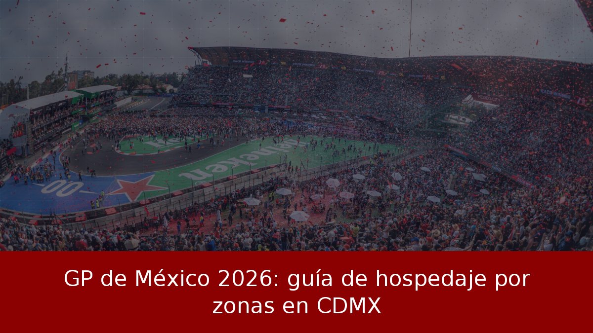 GP de México 2026: guía de hospedaje por zonas en CDMX