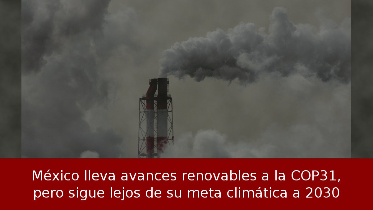 México, lejos de su meta climática 2030