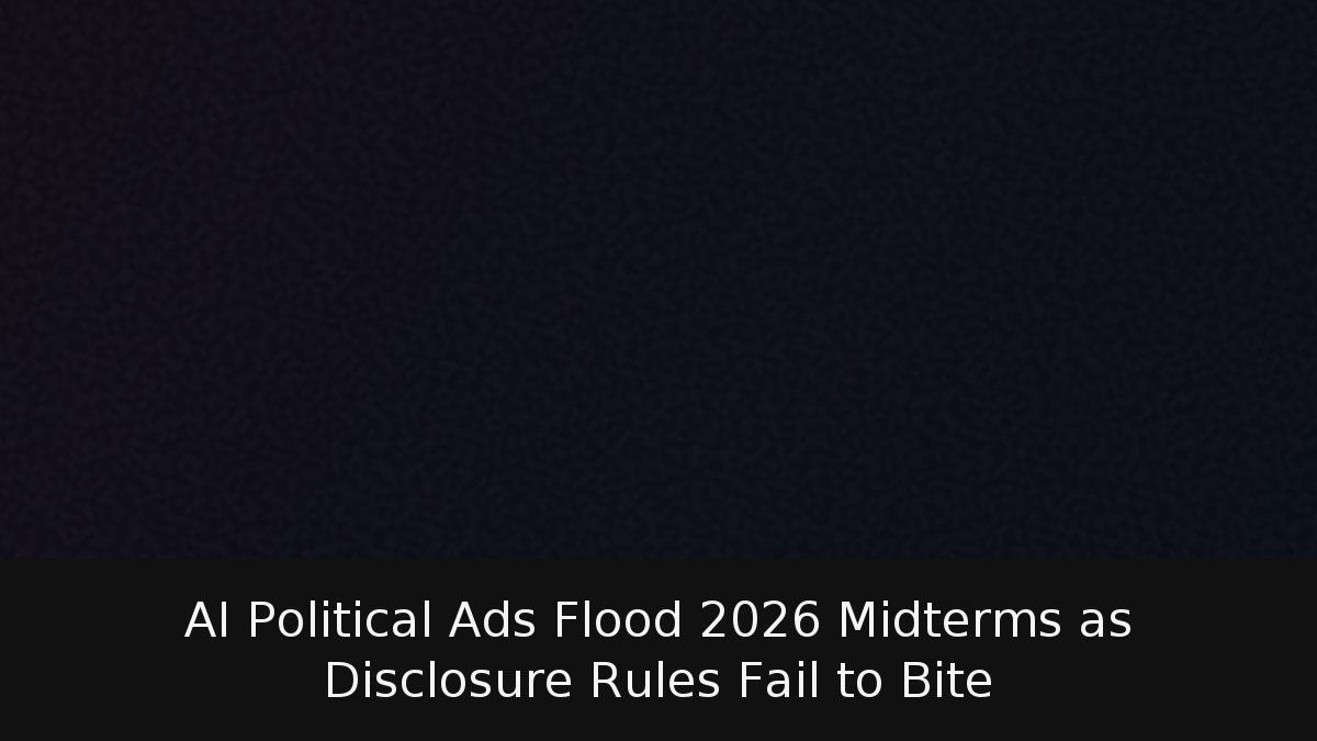 AI Political Ads Flood 2026 Midterms as Disclosure Rules Fail to Bite