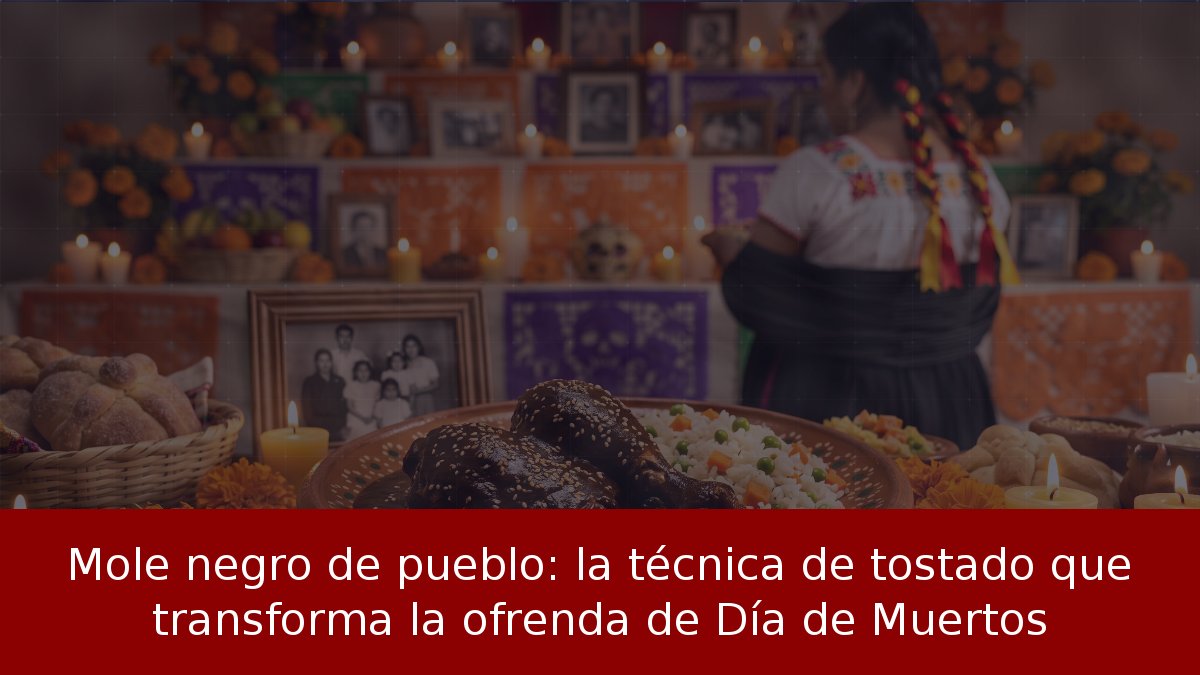 Mole negro de pueblo: tostado clave para la ofrenda