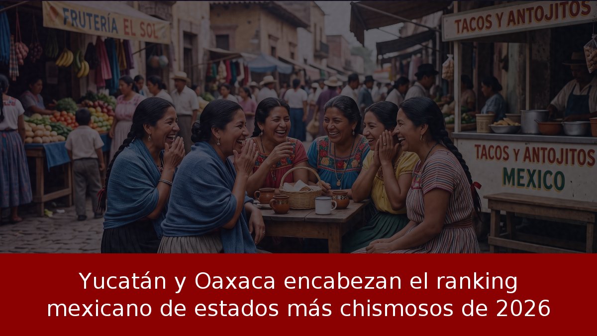 Yucatán y Oaxaca lideran ranking de chisme en 2026