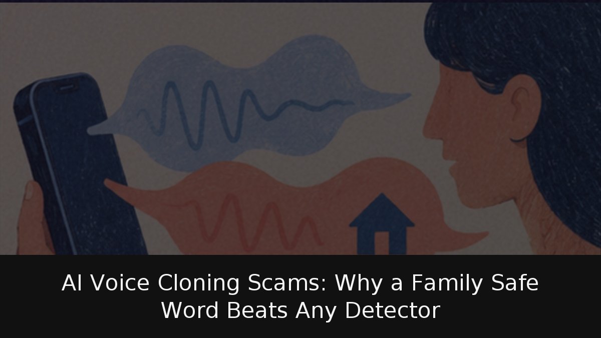AI Voice Cloning Scams: Why a Family Safe Word Beats Any Detector