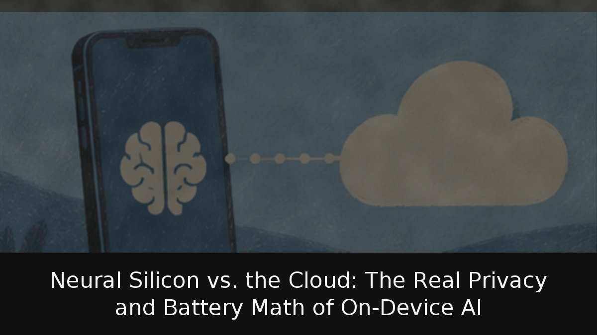 Neural Silicon vs. the Cloud: The Real Privacy and Battery Math of On-Device AI