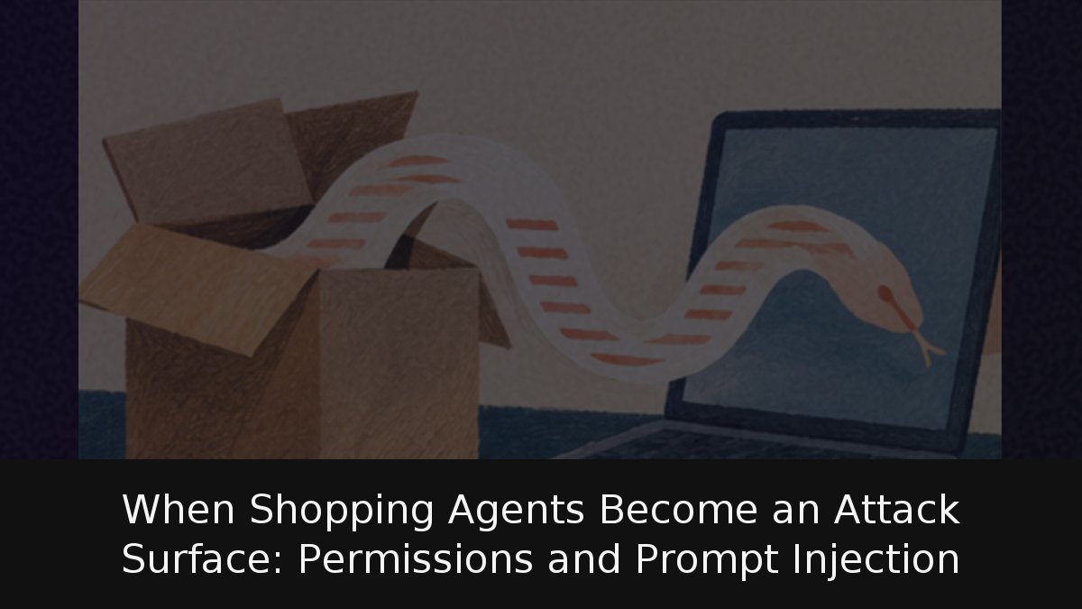 When Shopping Agents Become an Attack Surface: Permissions and Prompt Injection