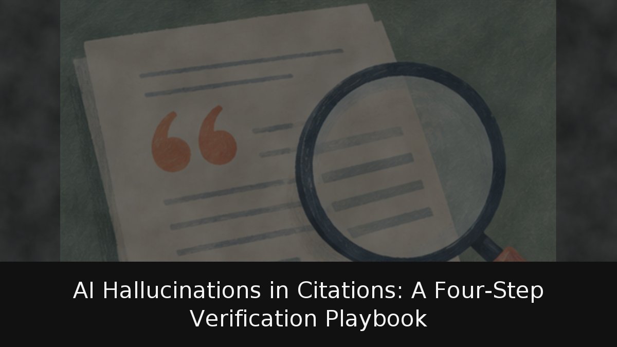 AI Hallucinations in Citations: A Four-Step Verification Playbook