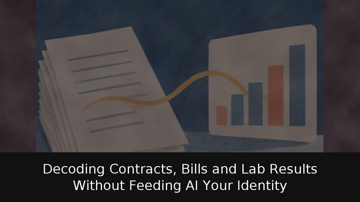 Decoding Contracts, Bills and Lab Results Without Feeding AI Your Identity