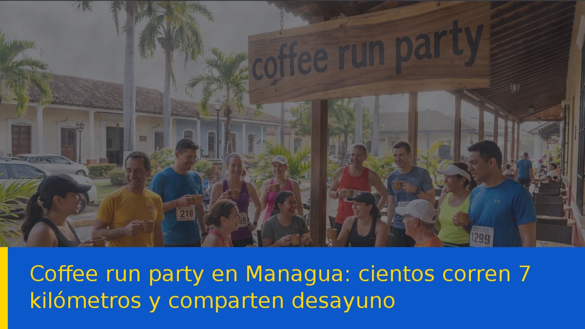 Coffee run party en Managua: cientos corren 7 kilómetros y comparten desayuno