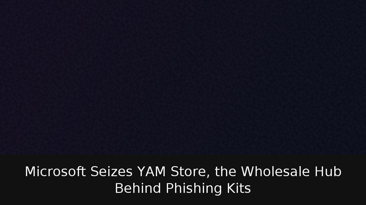 Microsoft Seizes YAM Store, the Wholesale Hub Behind Phishing Kits