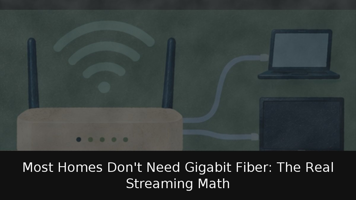 Most Homes Don’t Need Gigabit Fiber: The Real Streaming Math