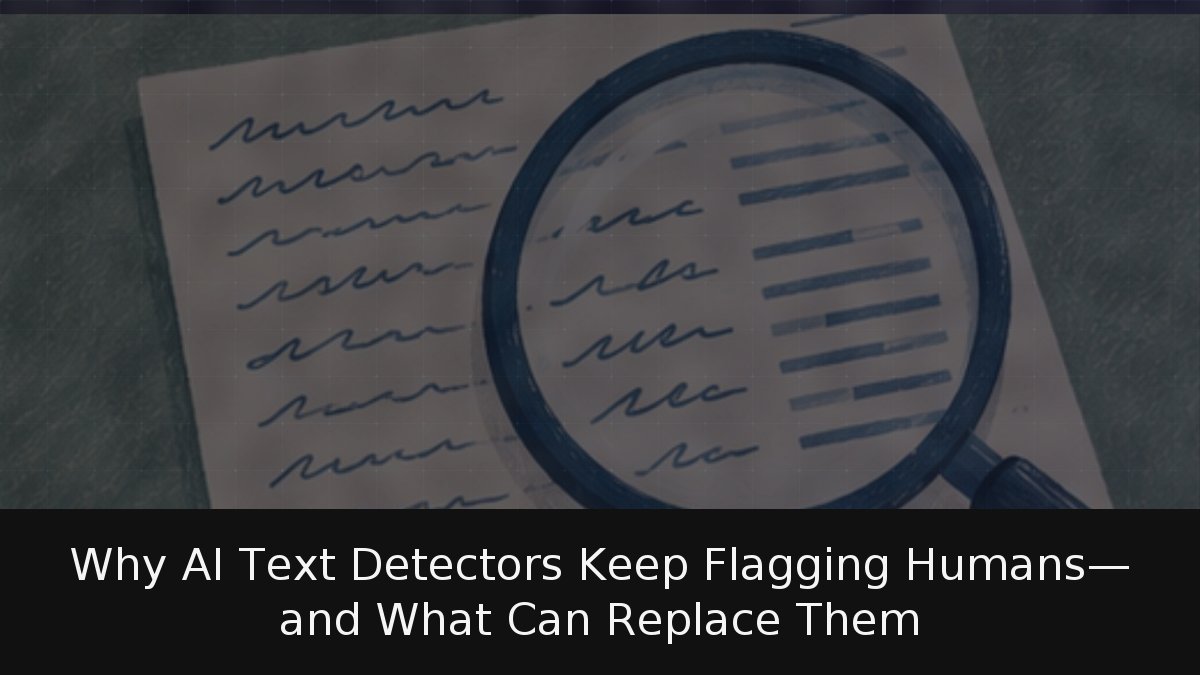 Why AI Text Detectors Keep Flagging Humans—and What Can Replace Them