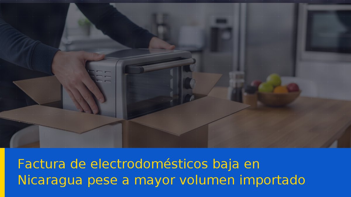 Factura de electrodomésticos baja en Nicaragua pese a mayor volumen importado