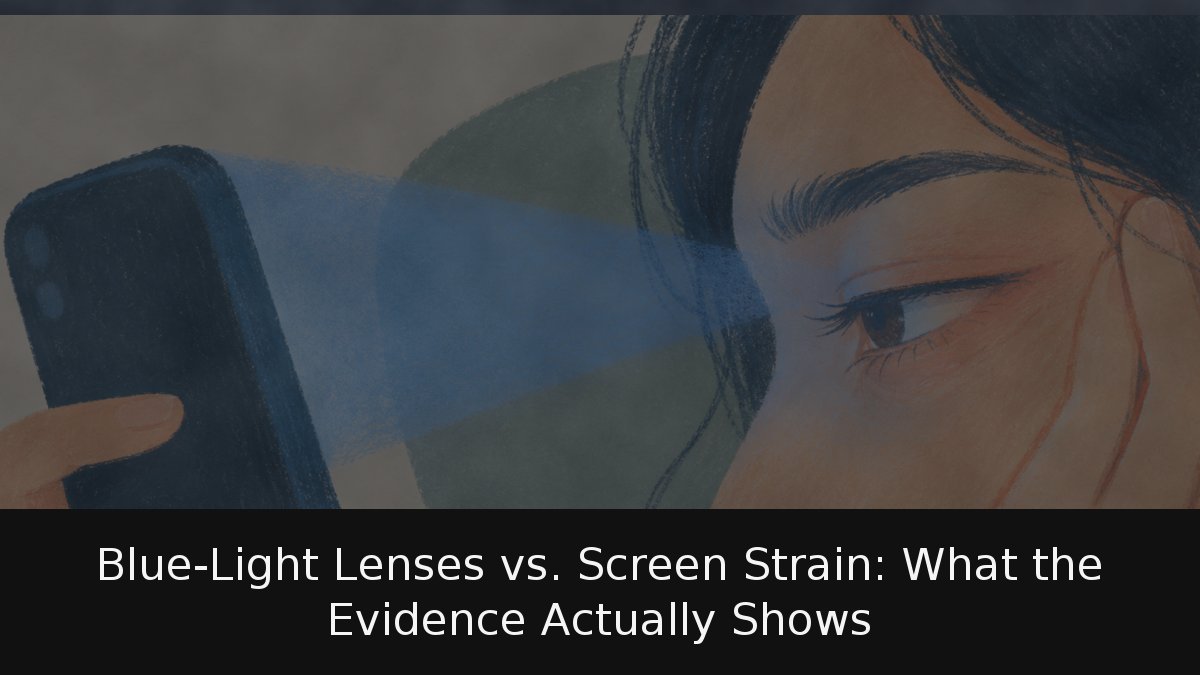 Blue-Light Lenses vs. Screen Strain: What the Evidence Actually Shows