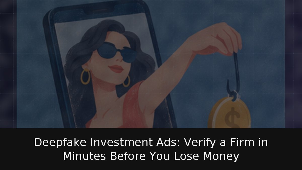Deepfake Investment Ads: Verify a Firm in Minutes Before You Lose Money